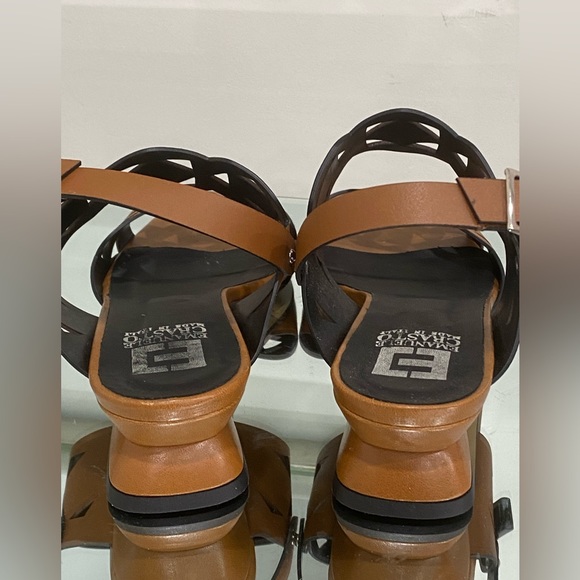 Emanuel’s Crasto Leather Sandals / Mules in Mid Brown size 40 - Picture 10 of 15